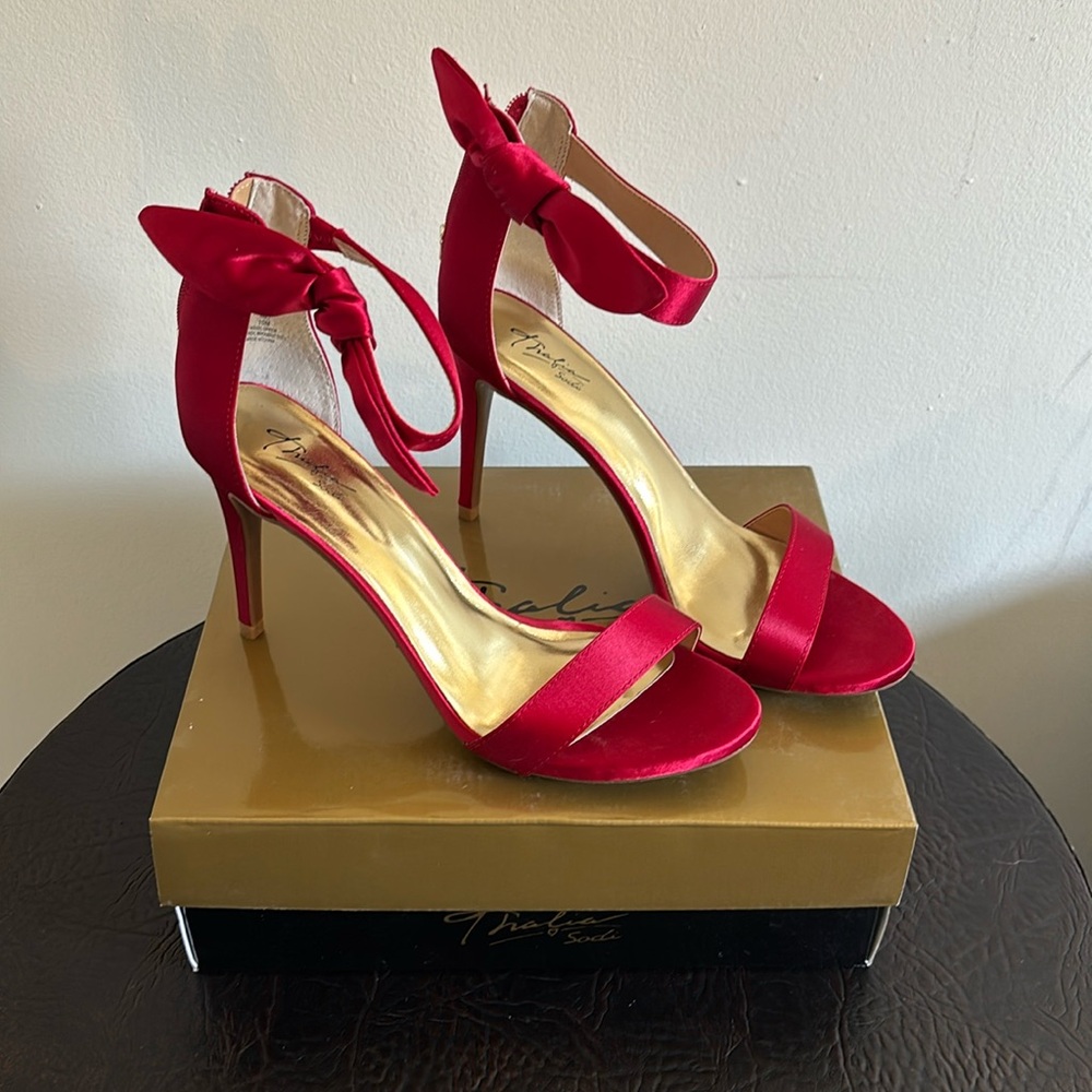 Thalia Sodi for Macy’s satin sandal heels